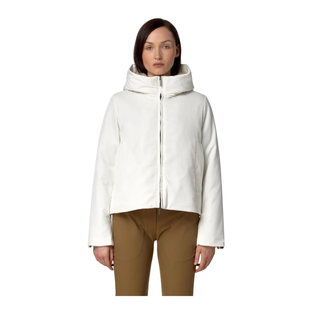 K-way Witte Gardenianatur Twill Bontjas White Dames