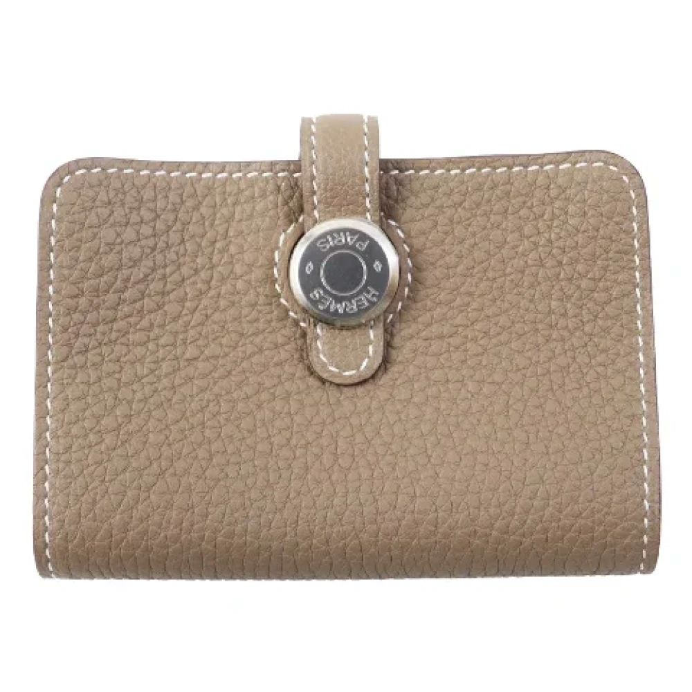 Hermès Vintage Pre-owned Leather wallets Brown Dames