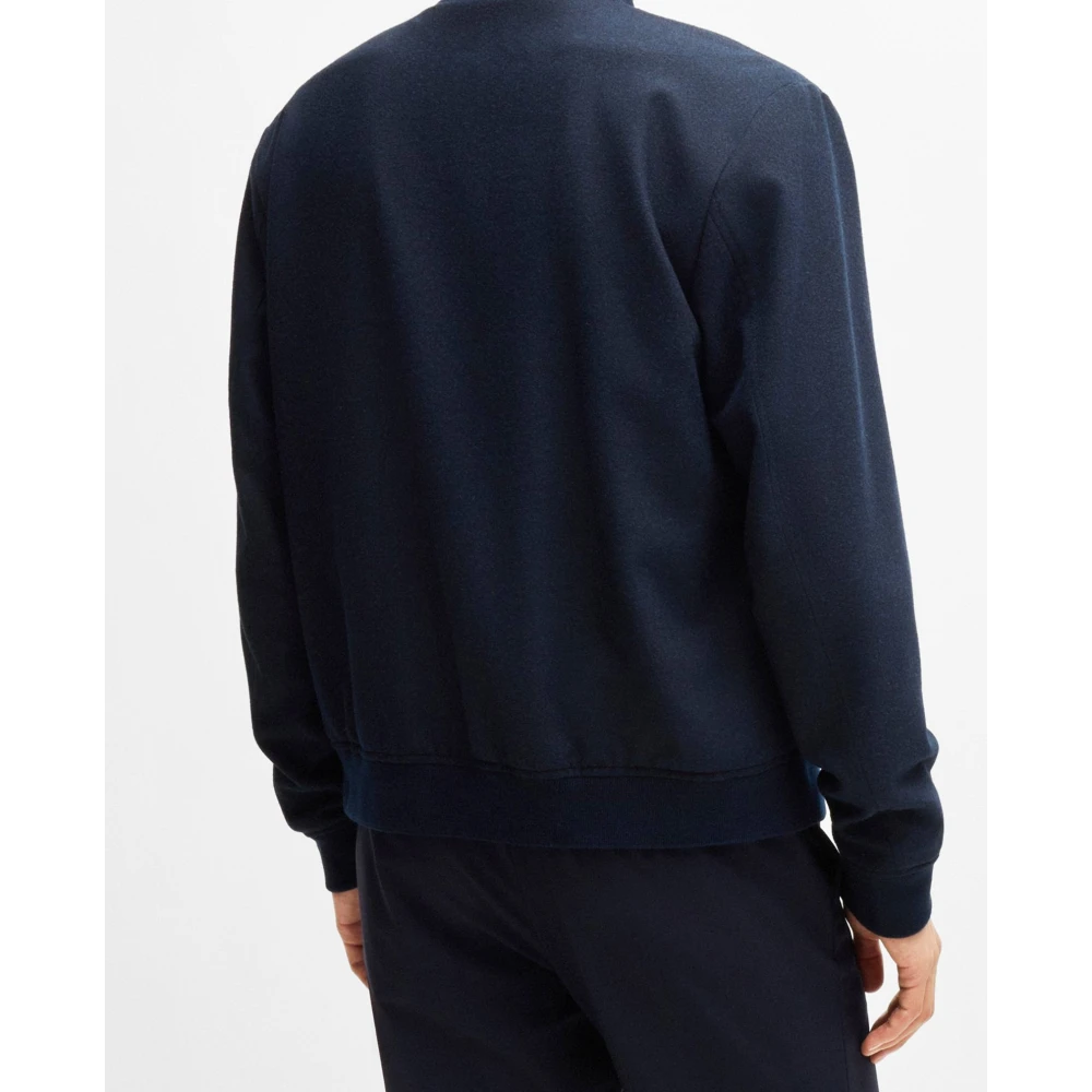 Hugo Boss Blauwe Slim Fit Jas van Wolmix Blue Heren