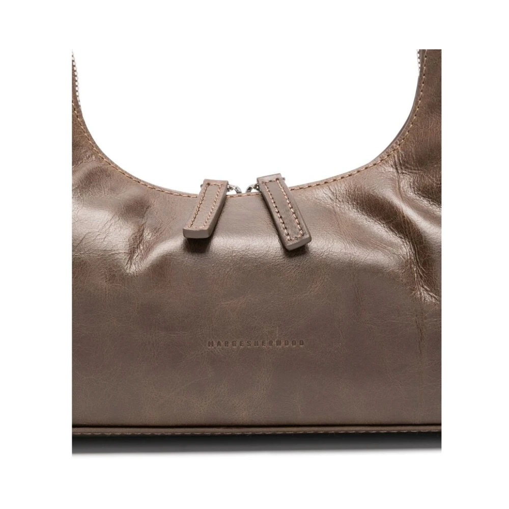 Marge Sherwood Cederbruine Schoudertas met Logo Brown Dames