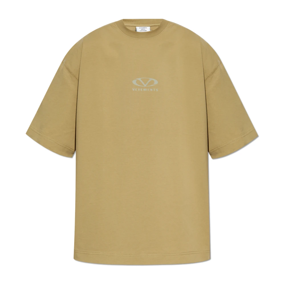 Vetements T-shirt met print Green Heren
