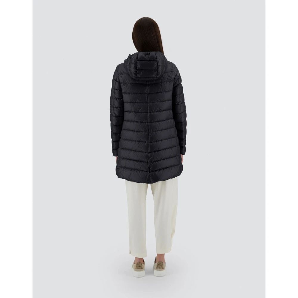 Herno Nylon Ultralight A-Shape Resort Jas Black Dames