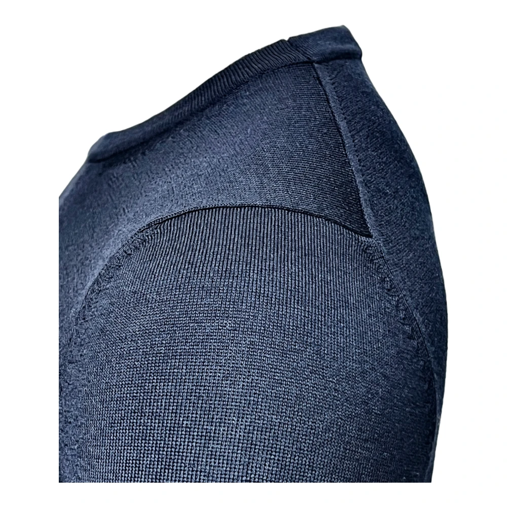 Gran Sasso Navy Merino Athleisure Sweater Blue Heren