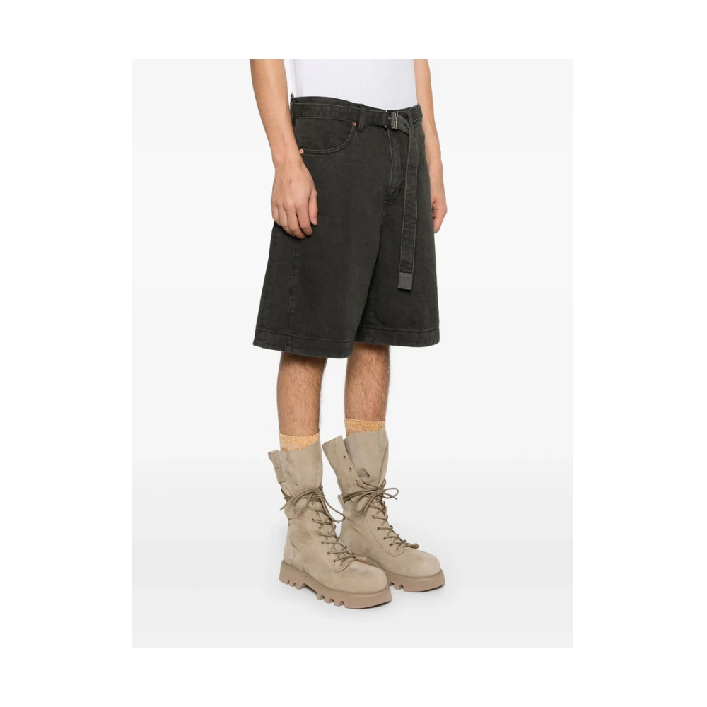 Sacai Antracietgrijze Stijlvolle Zakelijke Shorts Gray Heren
