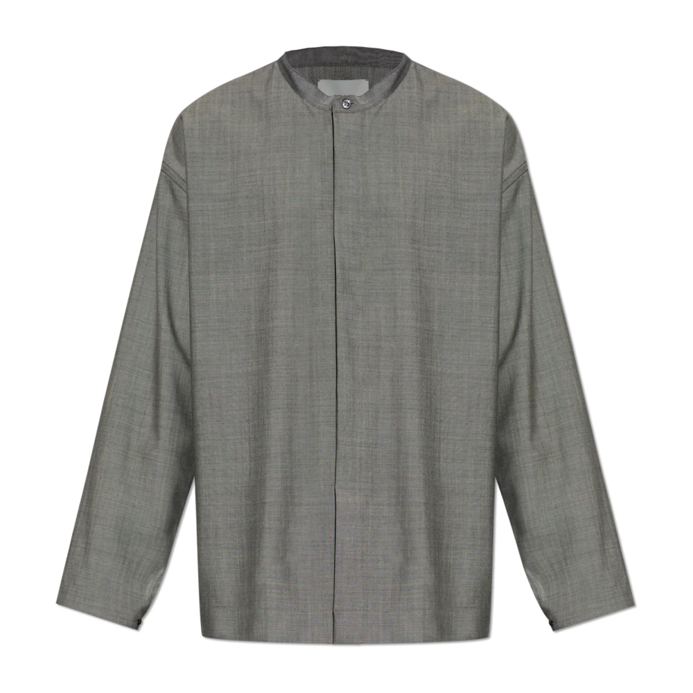Studio Nicholson Men's Gray Karst Wool Shirt - Casual Shirts - L - Shirts