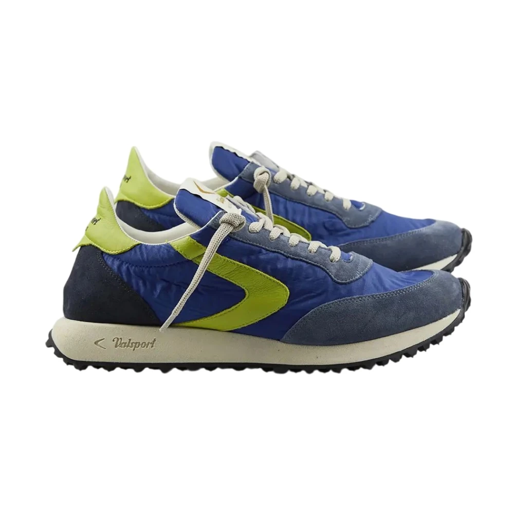 Valsport 1920 Blauwe Sneakers met Limegroene Accenten Heren Schoenen Veelkleurig Multicolor