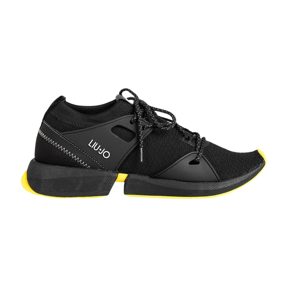 Liu Jo Lace-up Sneakers met Merkdetail Dames Schoenen Zwart