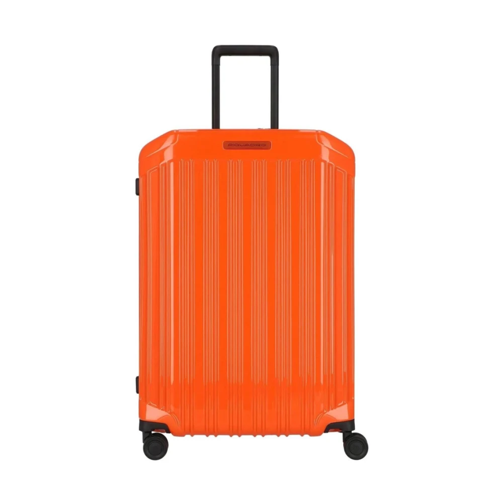 Piquadro Uitbreidbare Hardshell 4-Wiel Trolley Bagage Orange Unisex