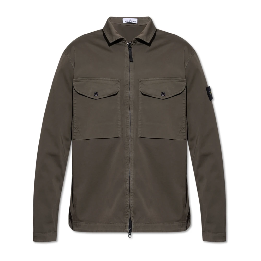 Stone Island Shirt met logo Green Heren