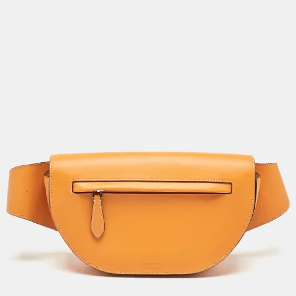 Burberry Vintage Pre-owned Leather crossbody-bags Orange Dames