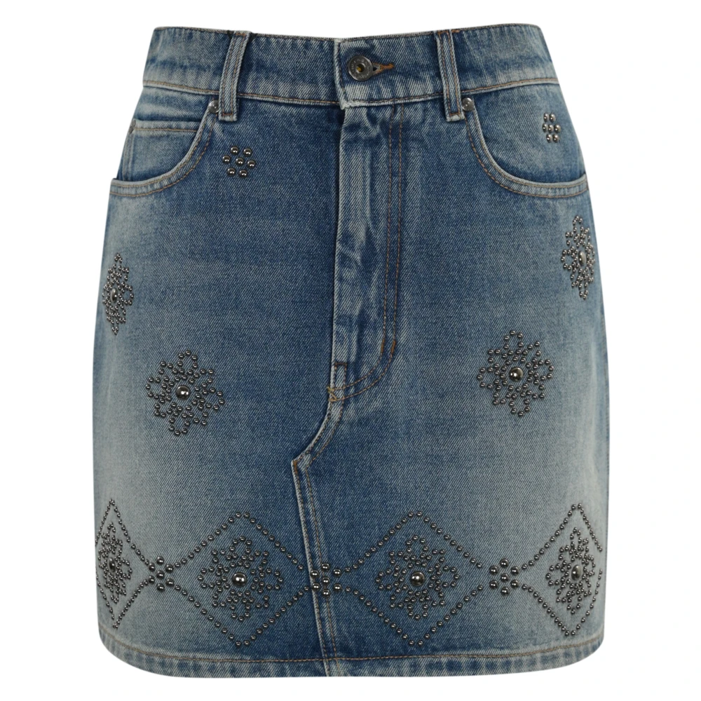 Max Mara Weekend Denim rok met studs ontwerp Blue Dames