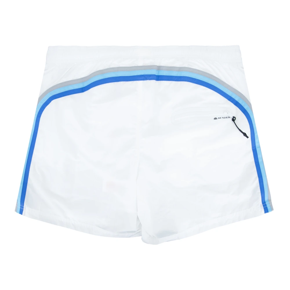 Sundek Heren Zwemshorts met Vetersluiting White Heren