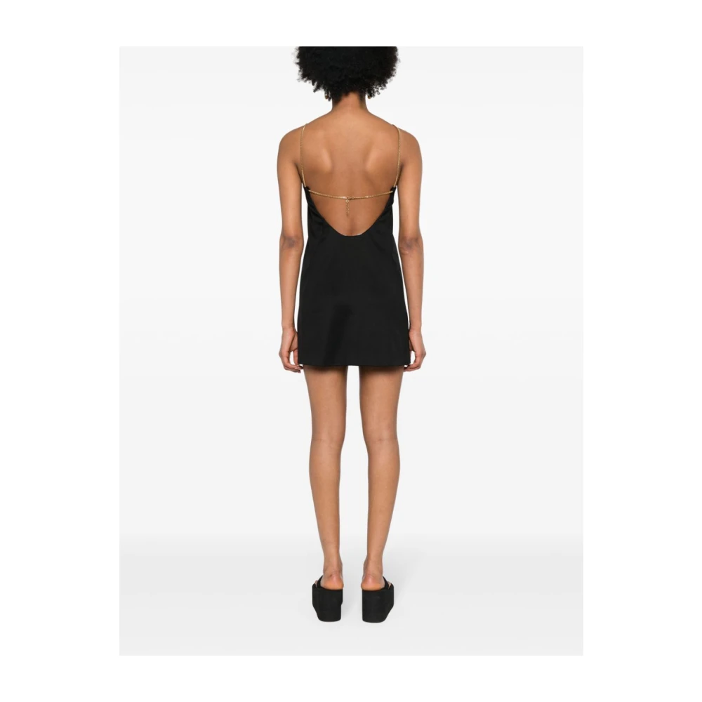 Palm Angels Zwarte Rugloze Cady Jurk Black Dames