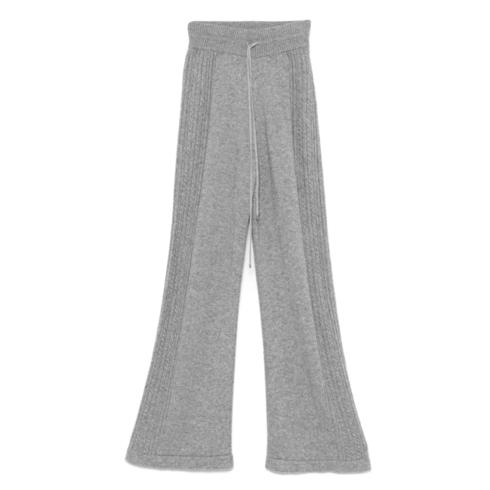 Ermanno Scervino Heather Grey Kabel Gebreide Broek Gray Dames