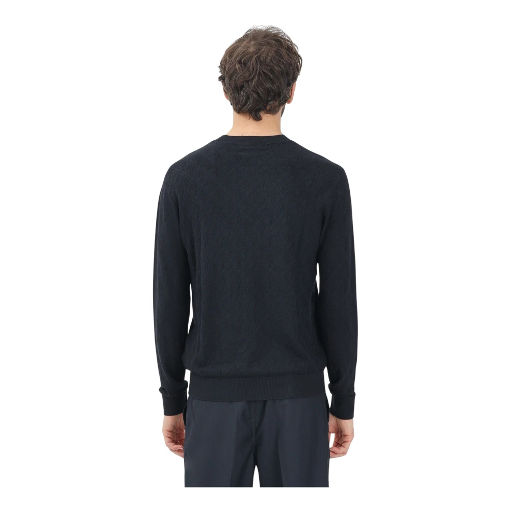 Armani Exchange Blauwe Crew Neck Sweater Lente Zomer Blue Heren