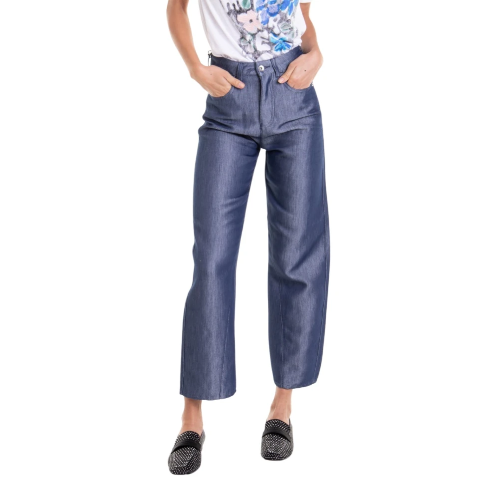 Emporio Armani Tijdloze Wide Jeans Blue Dames