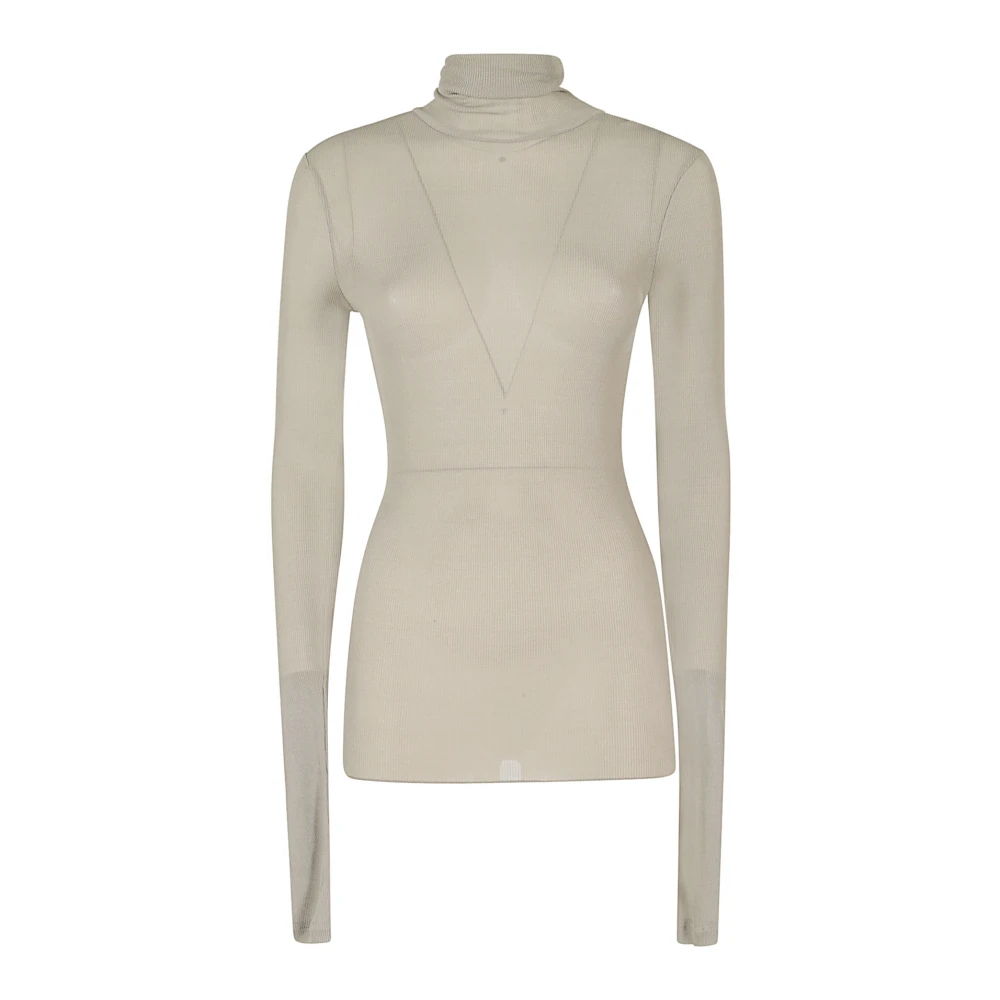 Ami Paris Stilren Turtleneck Sweater Beige, Dam