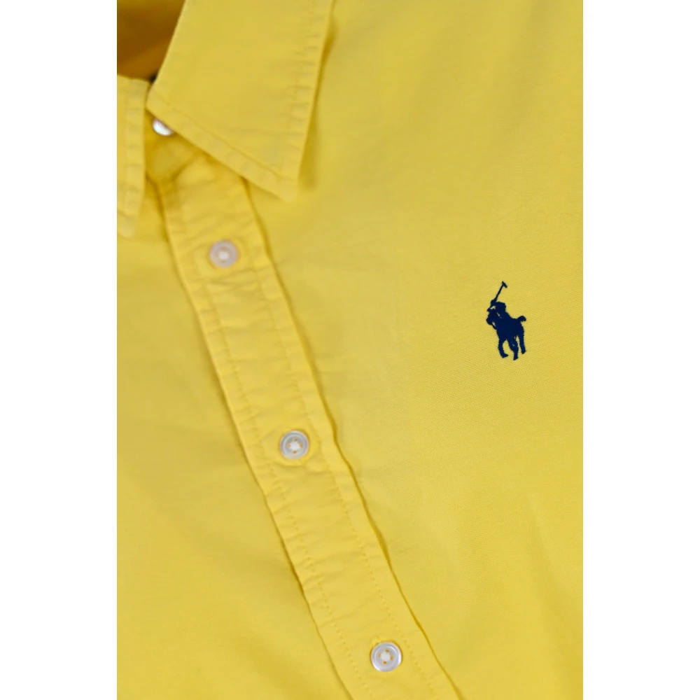Ralph Lauren Gele Overhemdjurk met Lange Mouwen Yellow Dames