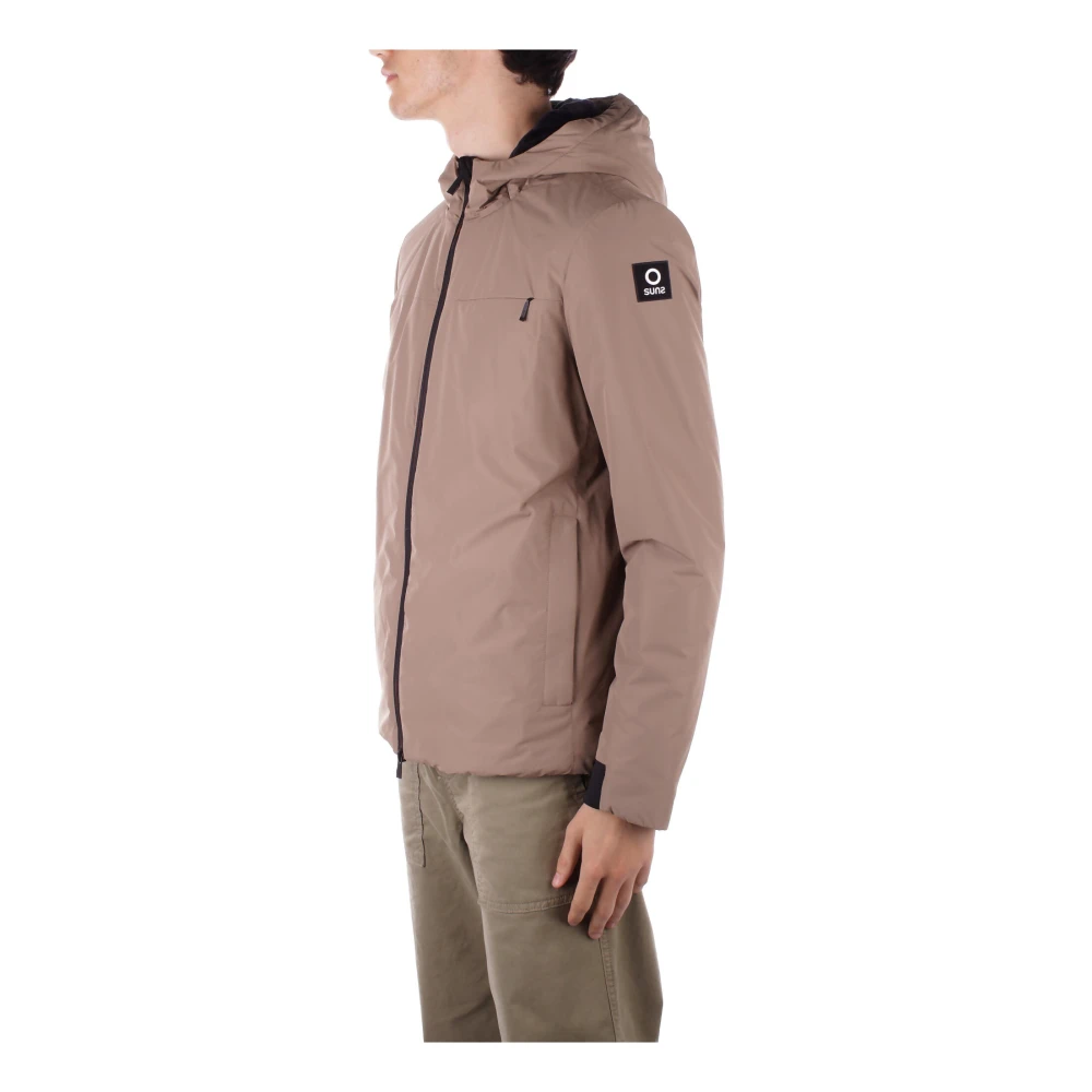 Suns Grijze hoodie met ritssluiting zakken Brown Heren