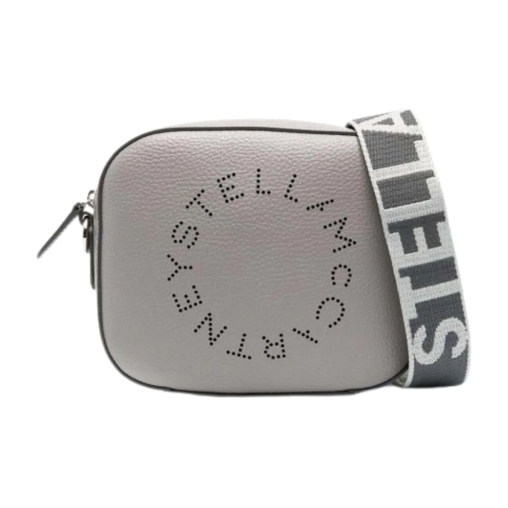 Stella Mccartney Women's Gray Cross Body Bags, One Size, Logo Camera Crossbody Bag