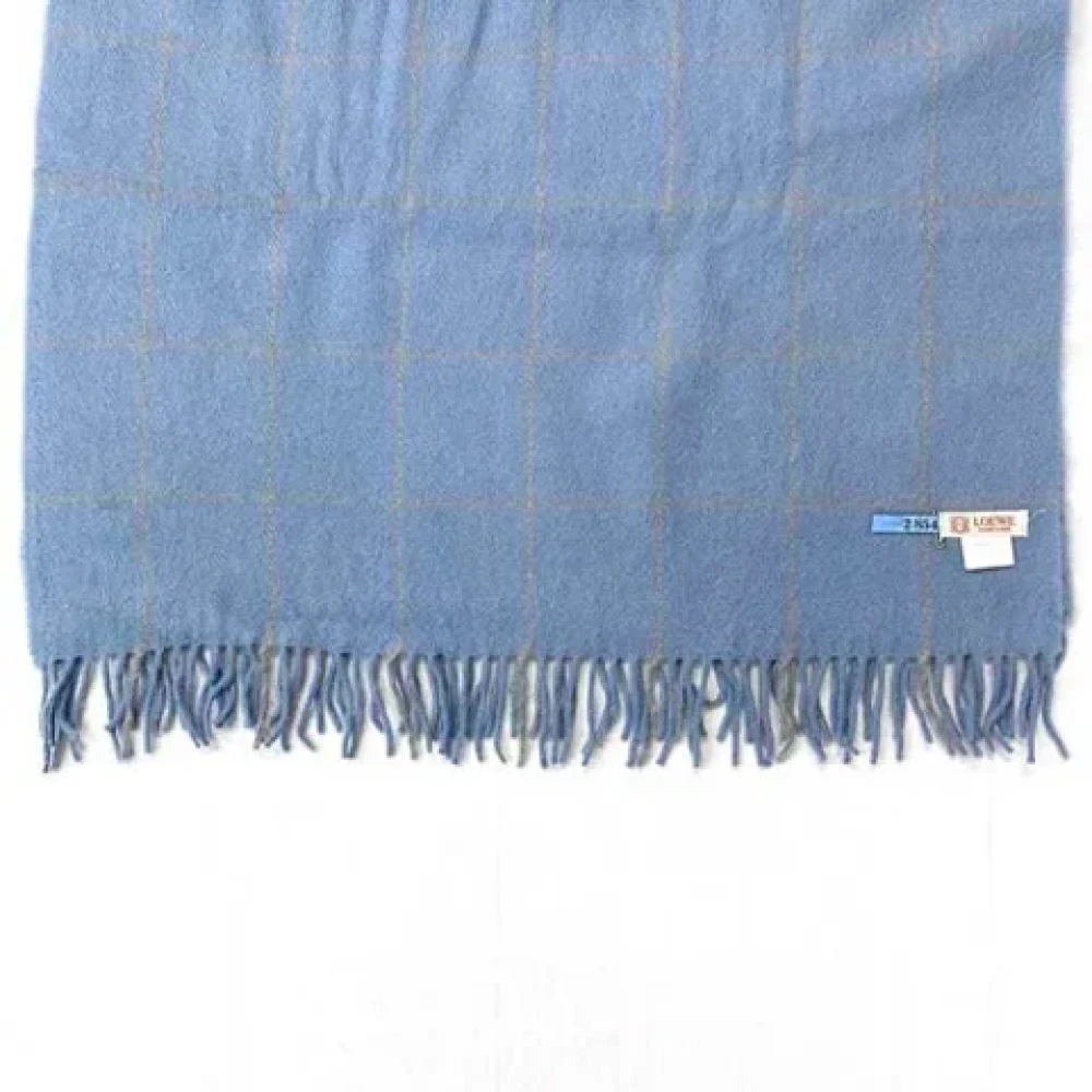 Loewe Pre-owned Fabric scarves Blue Dames