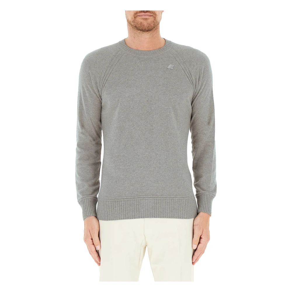 K-Way Men's Gray Wool Cashmere Knitwear