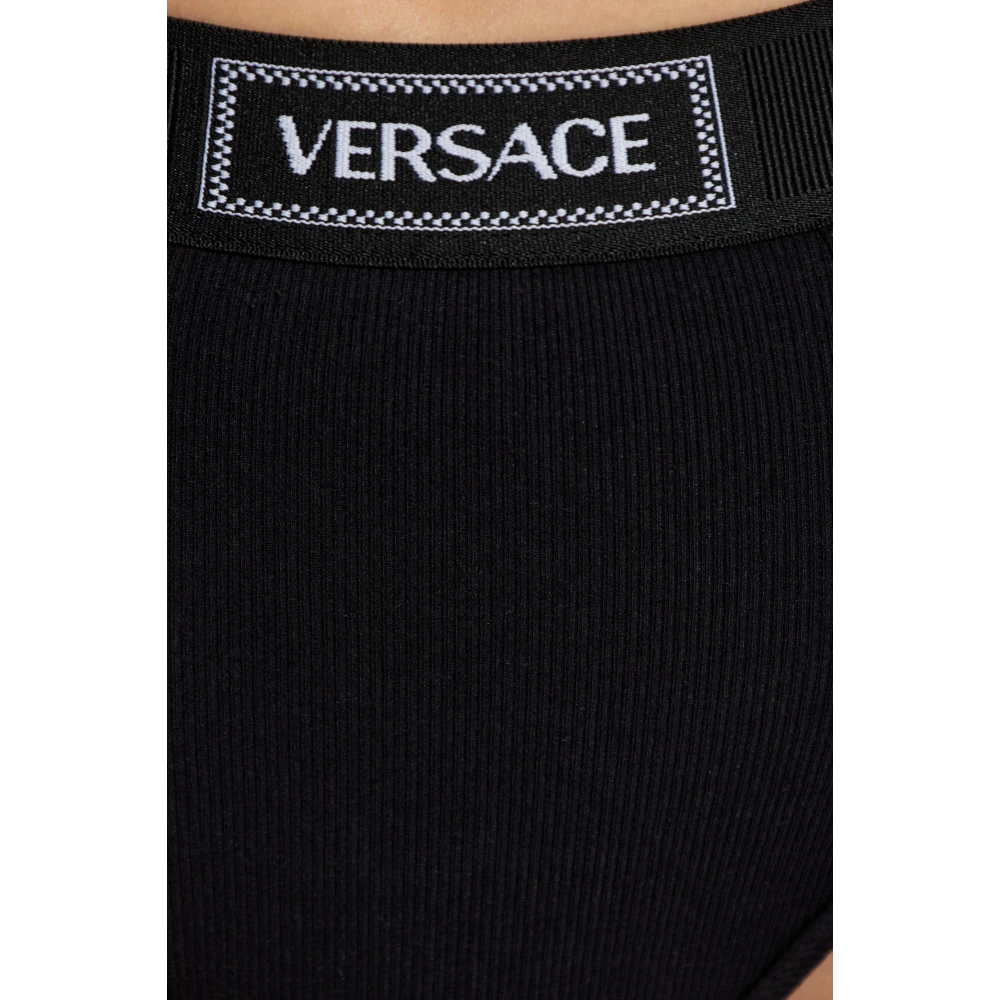 Versace Katoenen slips Black Dames