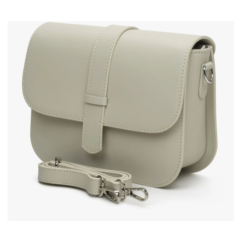 Estro Dames Grijze & Beige Handtas gemaakt van Echt Leer Er00115030 Gray Dames