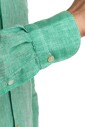 chemise-en-lin-vert-fait-main