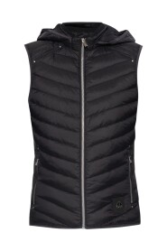 Down vest with logo