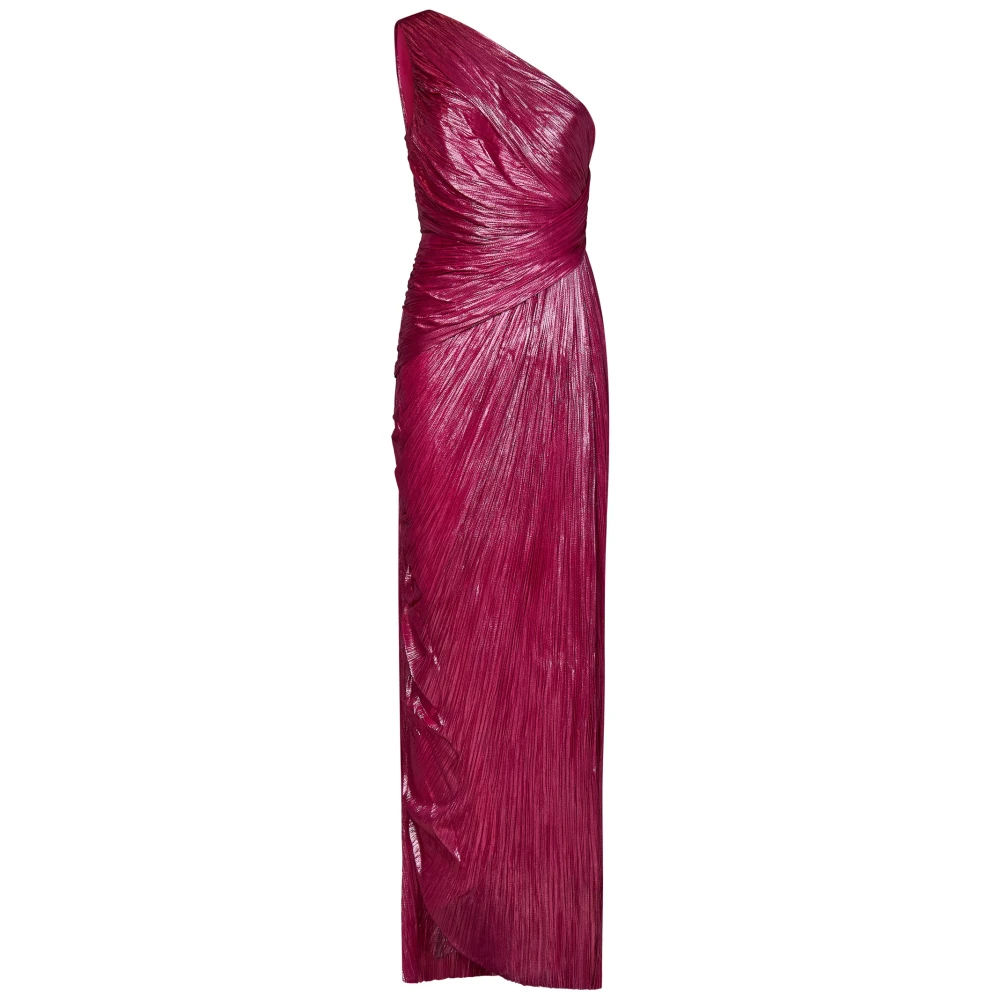 Maria Lucia Hohan Aardbei Zijden One-Shoulder Jurk Pink Dames