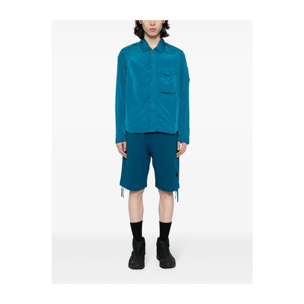 C.P. Company Blauwe Overshirt voor Stijlvolle Outfits Blue Heren