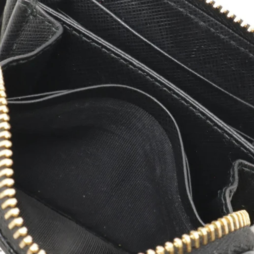 Prada Vintage Pre-owned Leather wallets Black Dames