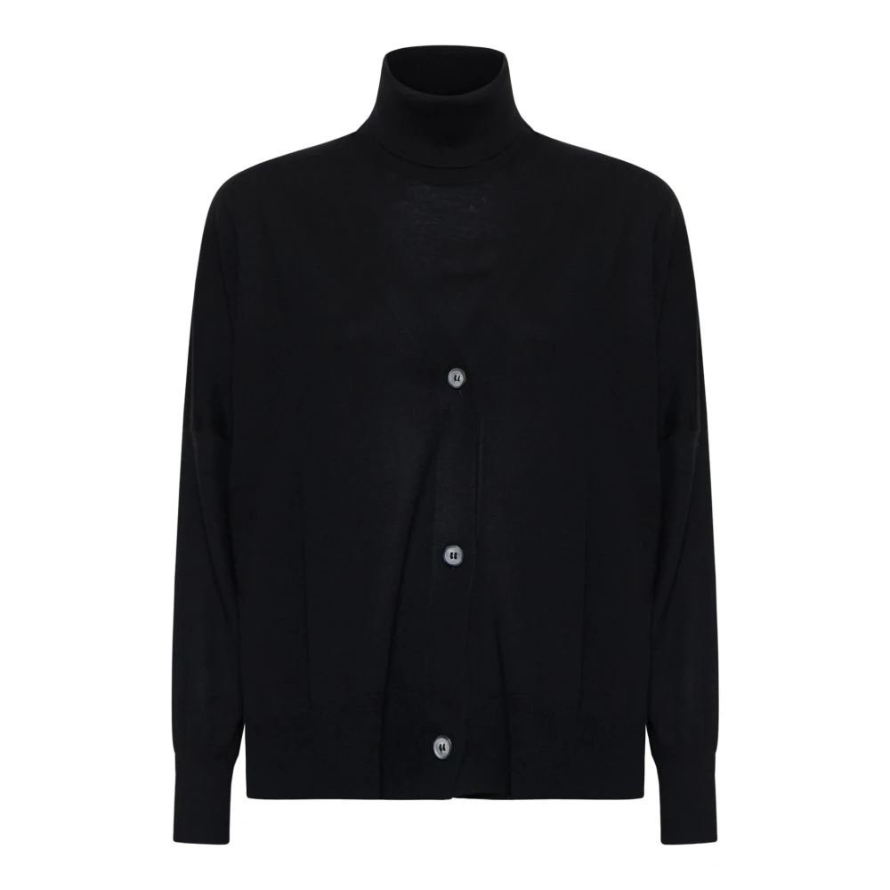 Blanca Vita Black Dress For Women - Female - Cardigans - Black - L - Knitwear