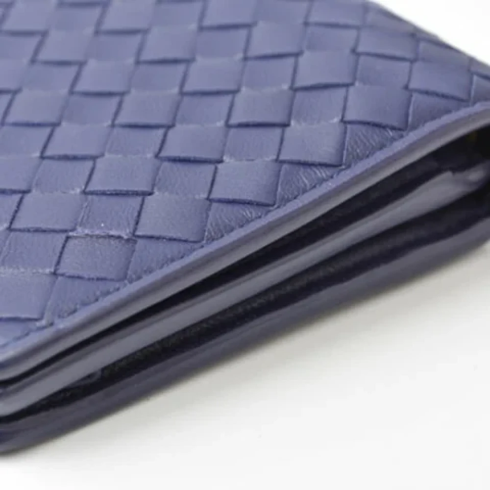 Bottega Veneta Vintage Pre-owned Fabric wallets Blue Dames