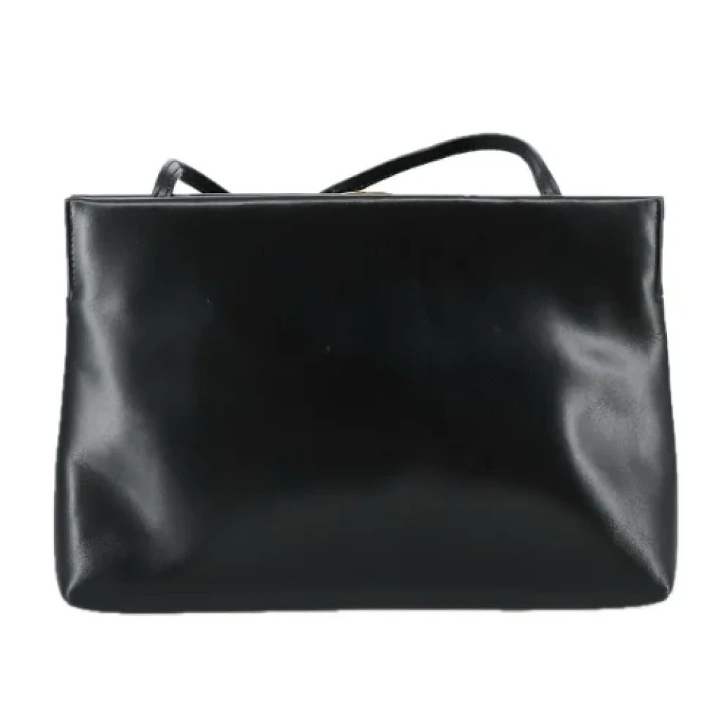 Salvatore Ferragamo Pre-owned Leather shoulder-bags Black Dames