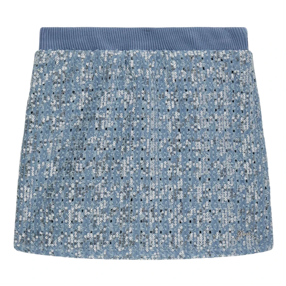 Guess Girls Blue Kids Skirts, 14 Y, Sequin Denim Skirt