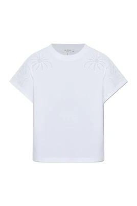 T-shirt med genombrutet mönster