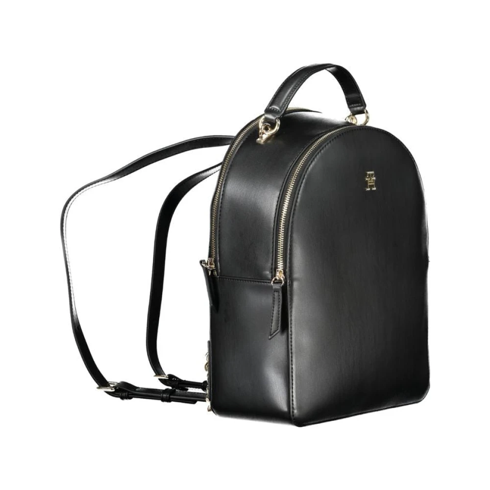 Tommy Hilfiger Zwarte Polyethyleen Rugzak Black Dames