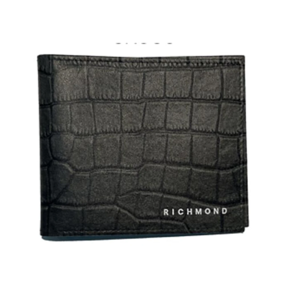 John Richmond Portemonnee met logo Black Heren
