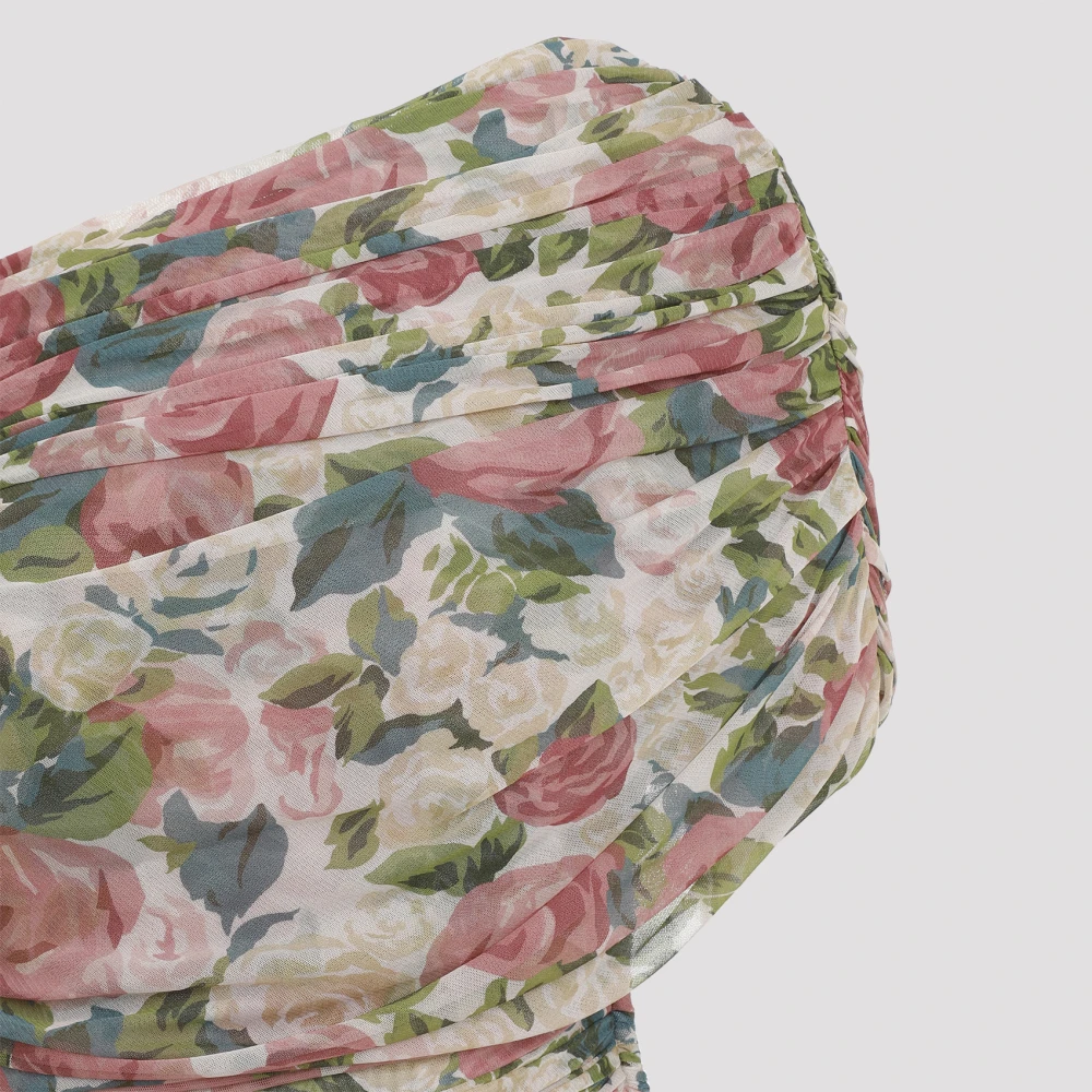 Saint Laurent Multicolor Bloemen Mini Jurk Multicolor Dames