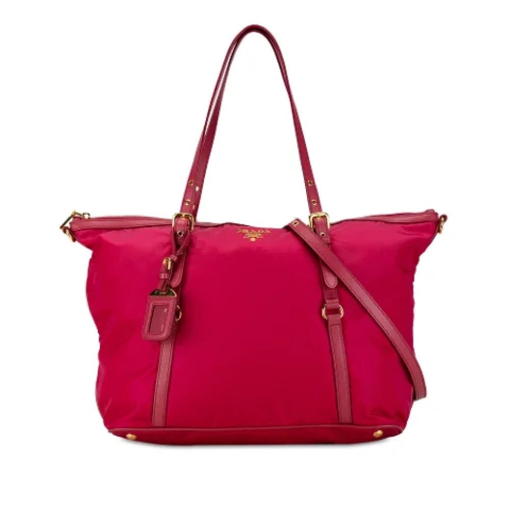 Prada Vintage Pre-owned Nylon prada-bags Pink Dames