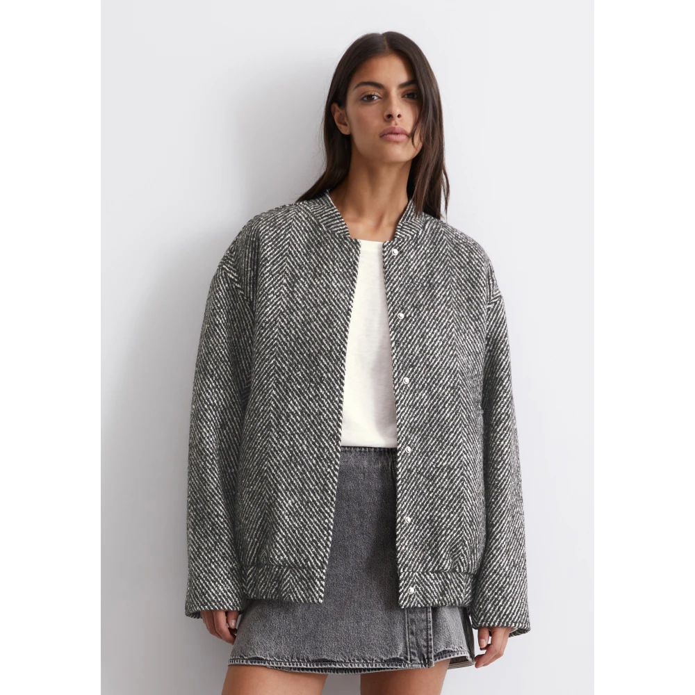 Marc O'Polo Wollen blouson relaxed Gray Dames