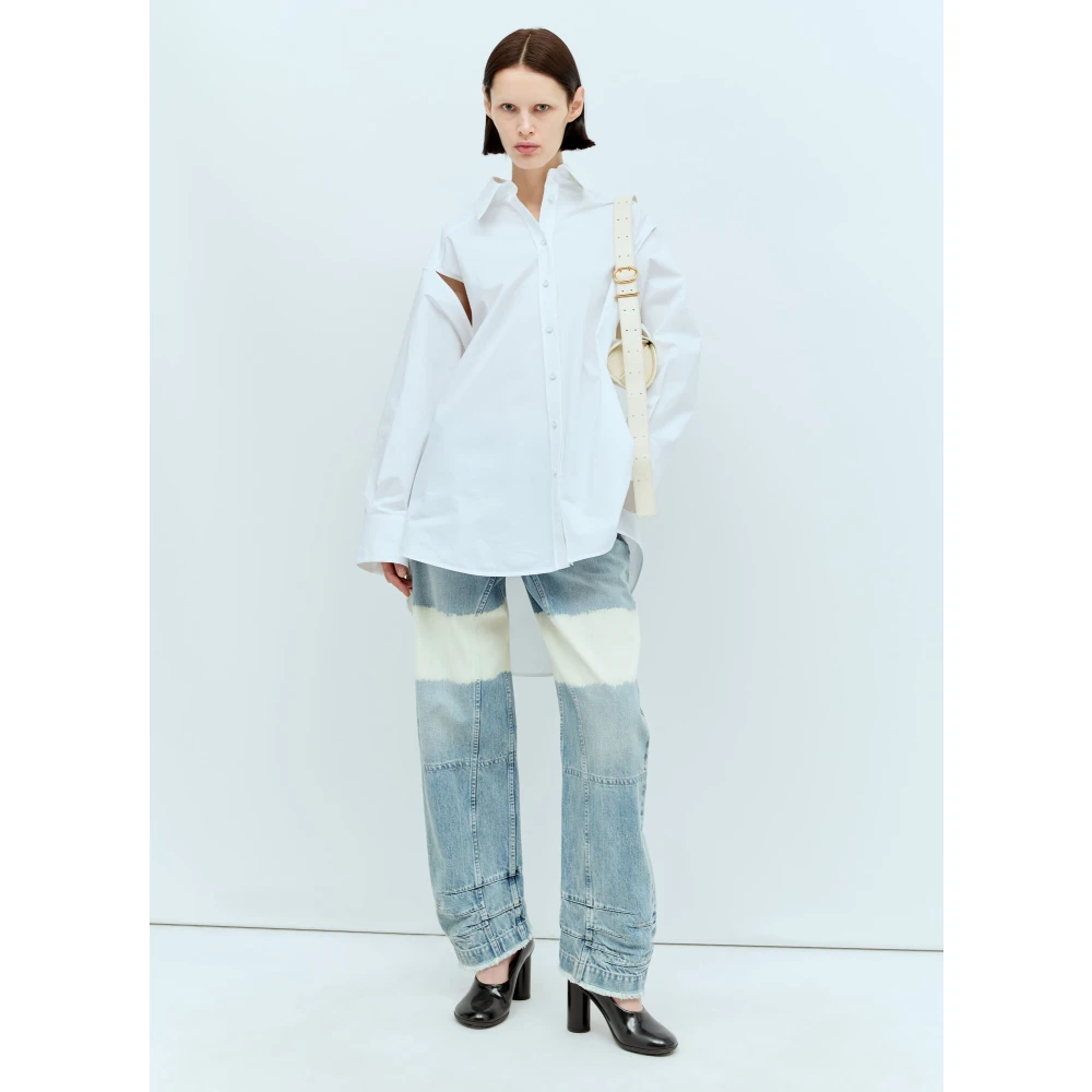 Jil Sander Bleach Wash Ballon Jeans Blue Dames