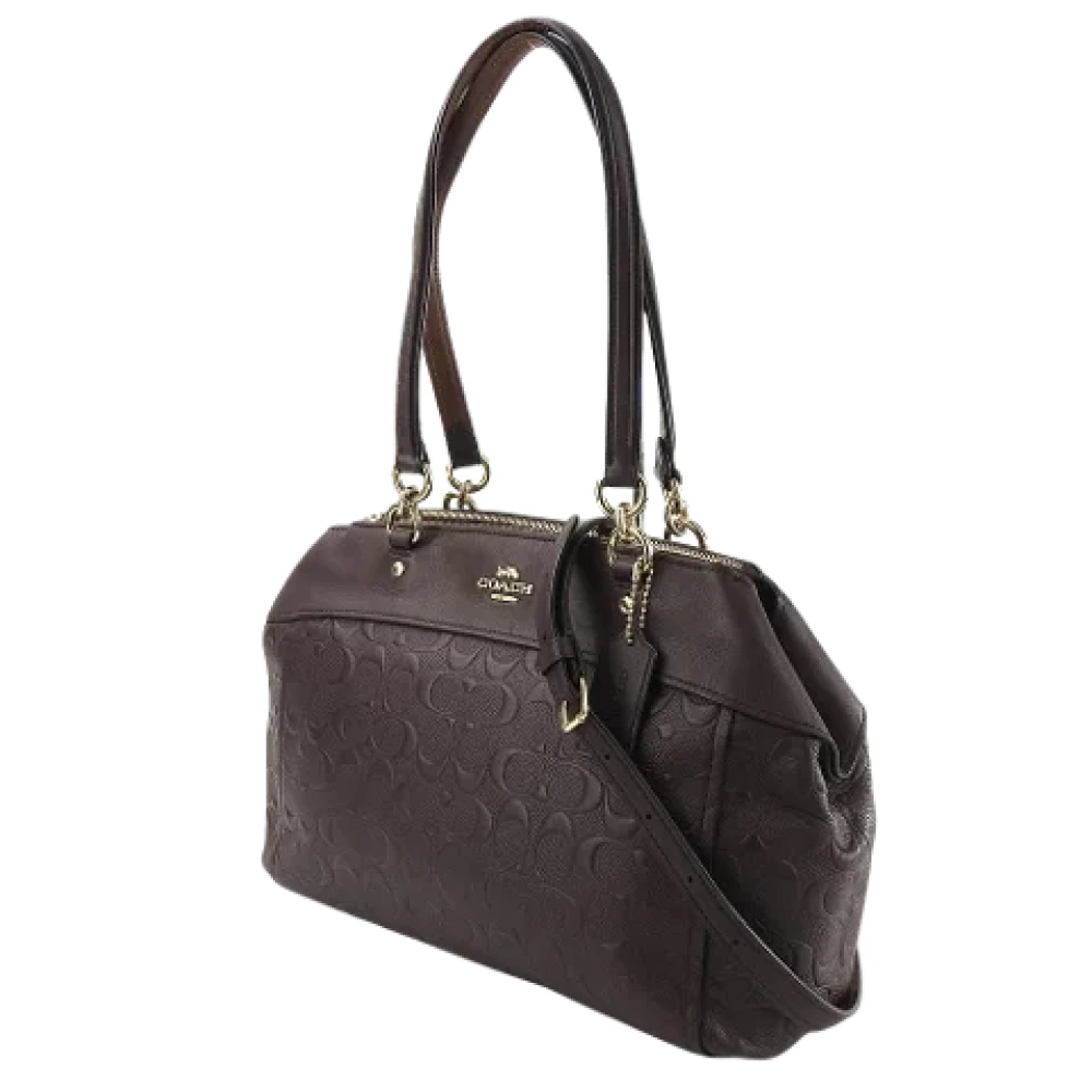 Coach Pre-owned Leather handbags Purple Dames