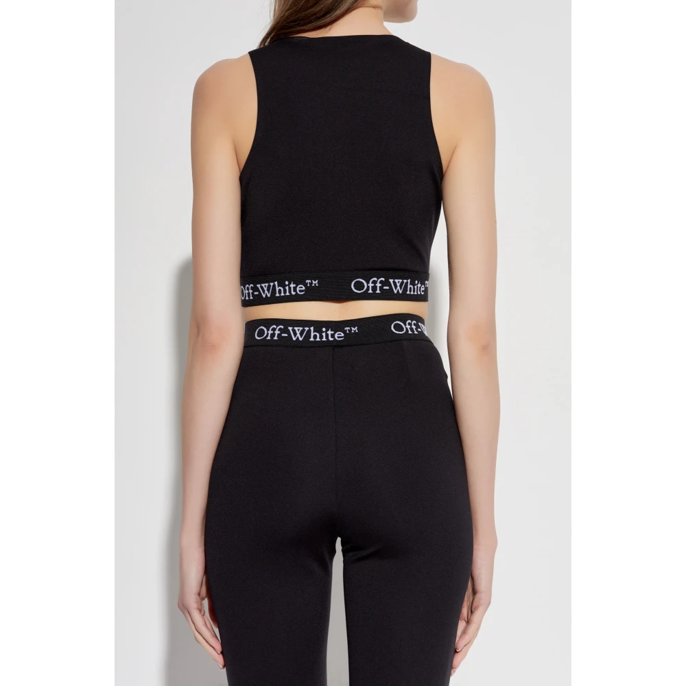 Off White Logo top Black Dames