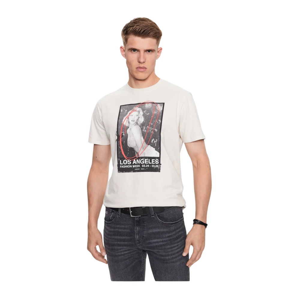 Guess - Tops > T-Shirts - Beige - Guess - Modalova