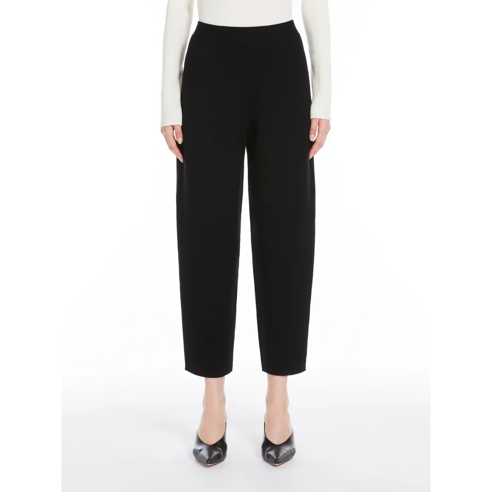 Max Mara Studio Zwarte Broek Dula Black Dames