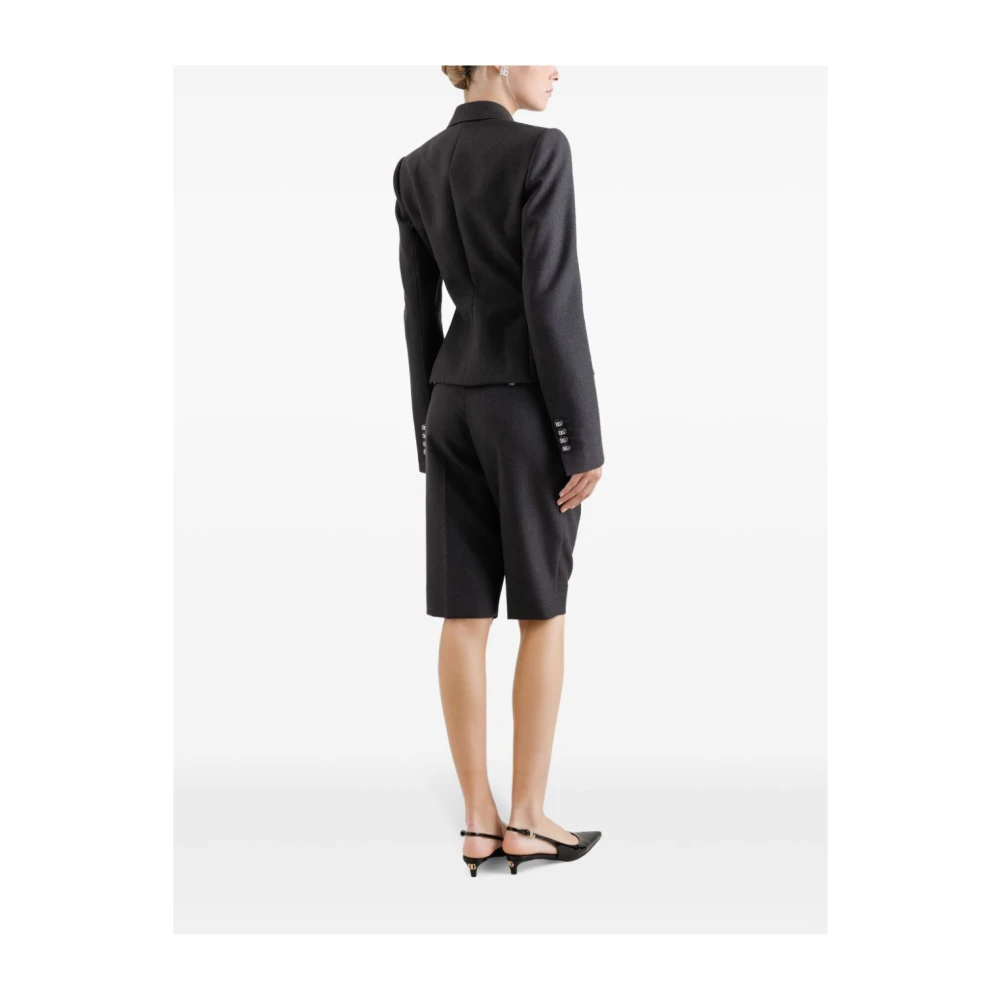 Dolce & Gabbana Elegant Double Breasted Blazer Black Dames