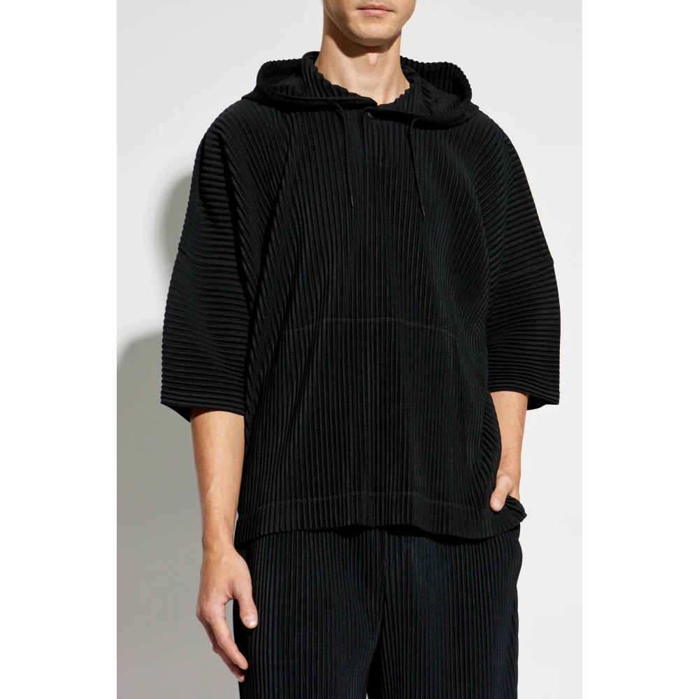 Issey Miyake Geplooide sweatshirt van Homme Plisse Black Heren